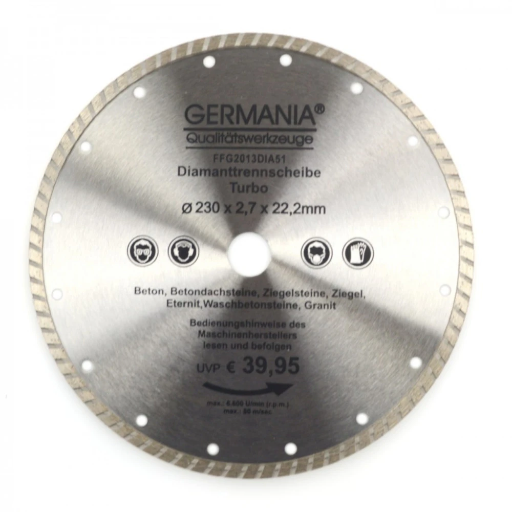 Diamanttrennscheibe 230x2,7x22,2mm Turbo Granit Beton Stein Trennscheibe 3 Diamanttrennscheibe 230x2,7x22,2mm Turbo Granit Beton Stein Trennscheibe