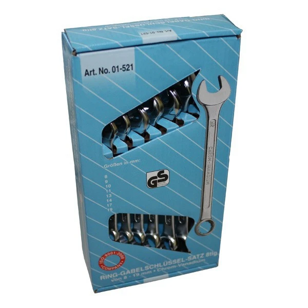 Normex Ringschlüssel Gabelschlüssel Satz 8-tlg. 8-19mm CV Ring-Maulschlüssel 3 Normex Ringschlüssel Gabelschlüssel Satz 8-tlg. 8-19mm CV Ring-Maulschlüssel