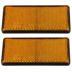 Reflektoren 100x50mm 2Stück Orange Selbstklebend Rückstrahler Anhänger Fahrrad