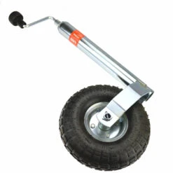 Stützrad Ø48mm Mit Kurbel Luftreifen 260x85mm Bugrad Anhängerstützrad