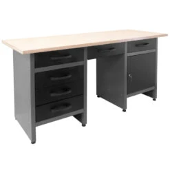 GERMANIA Werkbank Mit 6 Schubladen Und Holz-Arbeitsplatte