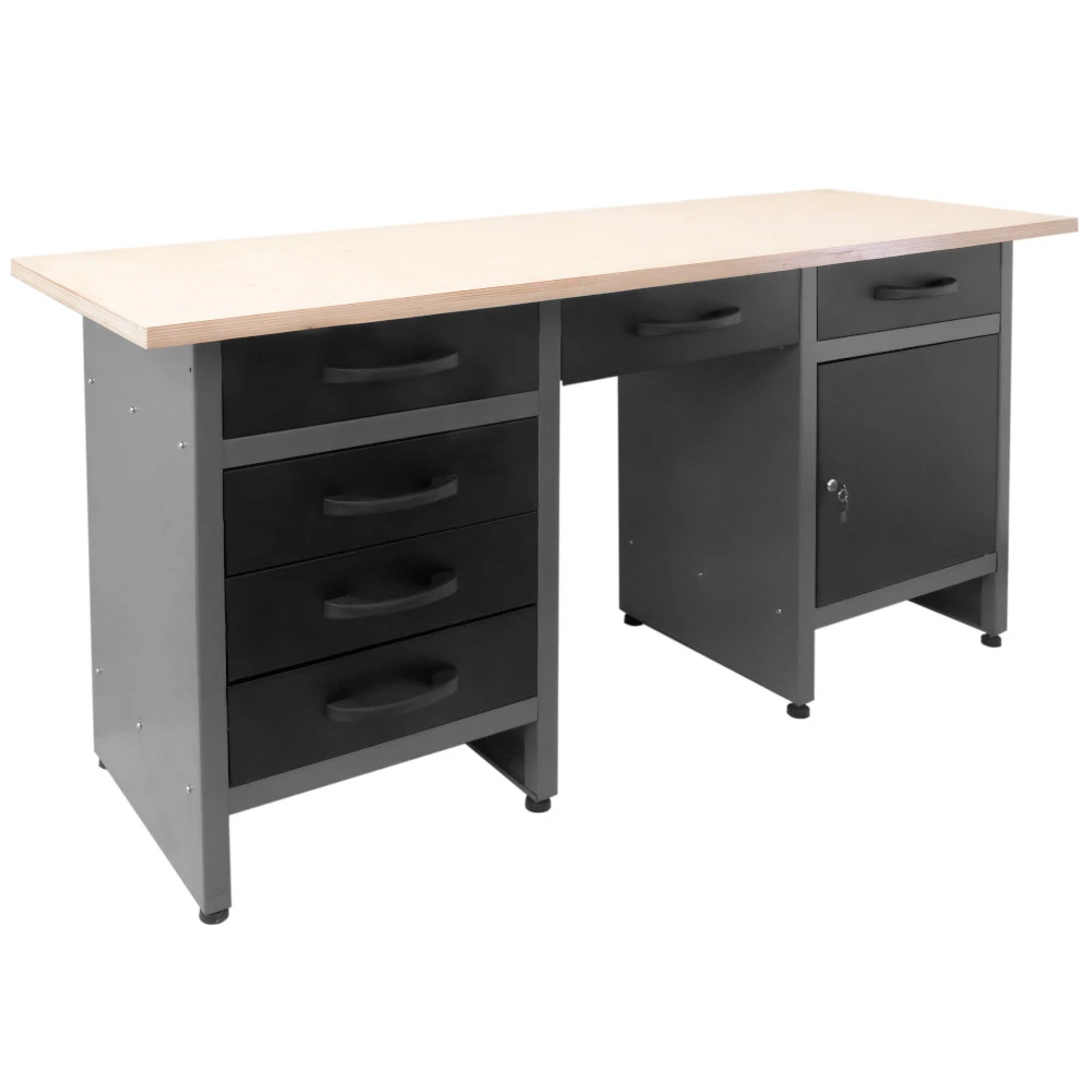 GERMANIA Werkbank Mit 6 Schubladen Und Holz-Arbeitsplatte 3 GERMANIA Werkbank Mit 6 Schubladen Und Holz-Arbeitsplatte