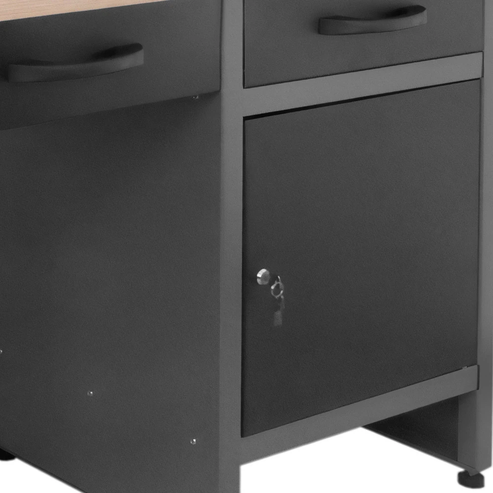 GERMANIA Werkbank Mit 6 Schubladen Und Holz-Arbeitsplatte 4 GERMANIA Werkbank Mit 6 Schubladen Und Holz-Arbeitsplatte – Bild 2