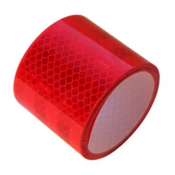 Reflektorband 2m Rot Selbstklebend PVC Anhänger Reflexband KfZ Reflektor