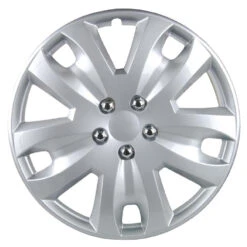 Unitec Radkappen 15 Zoll, 4 Stück, Silber