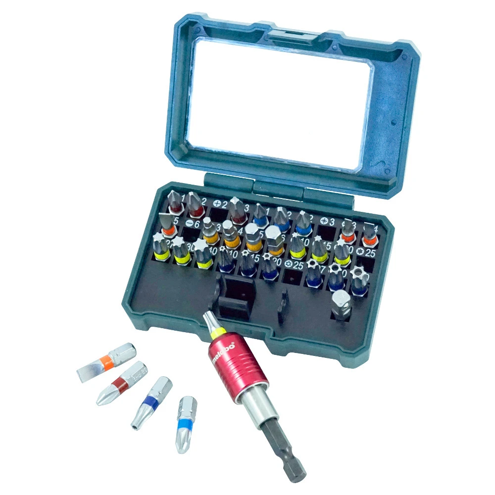 Metabo Bitsatz 32-teilig S2 Stahl Mit Steckschlüsseladapter 3 Metabo Bitsatz 32-teilig S2 Stahl Mit Steckschlüsseladapter