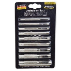 Locheisen 9-tlg Stanzeisen Lochstanze Rundlocheisen