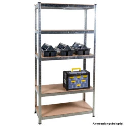 Schwerlastregal Steckbar Aus Stahl Für 875 Kg Mit MDF Böden