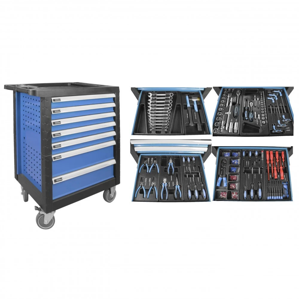 Güde Premium Werkzeugwagen GWP 07 Bestückt 3 Güde Premium Werkzeugwagen GWP 07 Bestückt