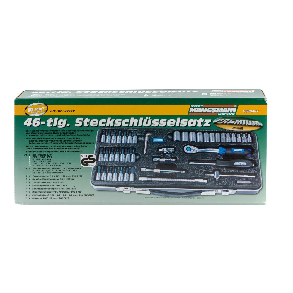 Steckschlüsselsatz 46-teilig Aus Chrom-Vanadium Stahl 5 Steckschlüsselsatz 46-teilig Aus Chrom-Vanadium Stahl – Bild 3