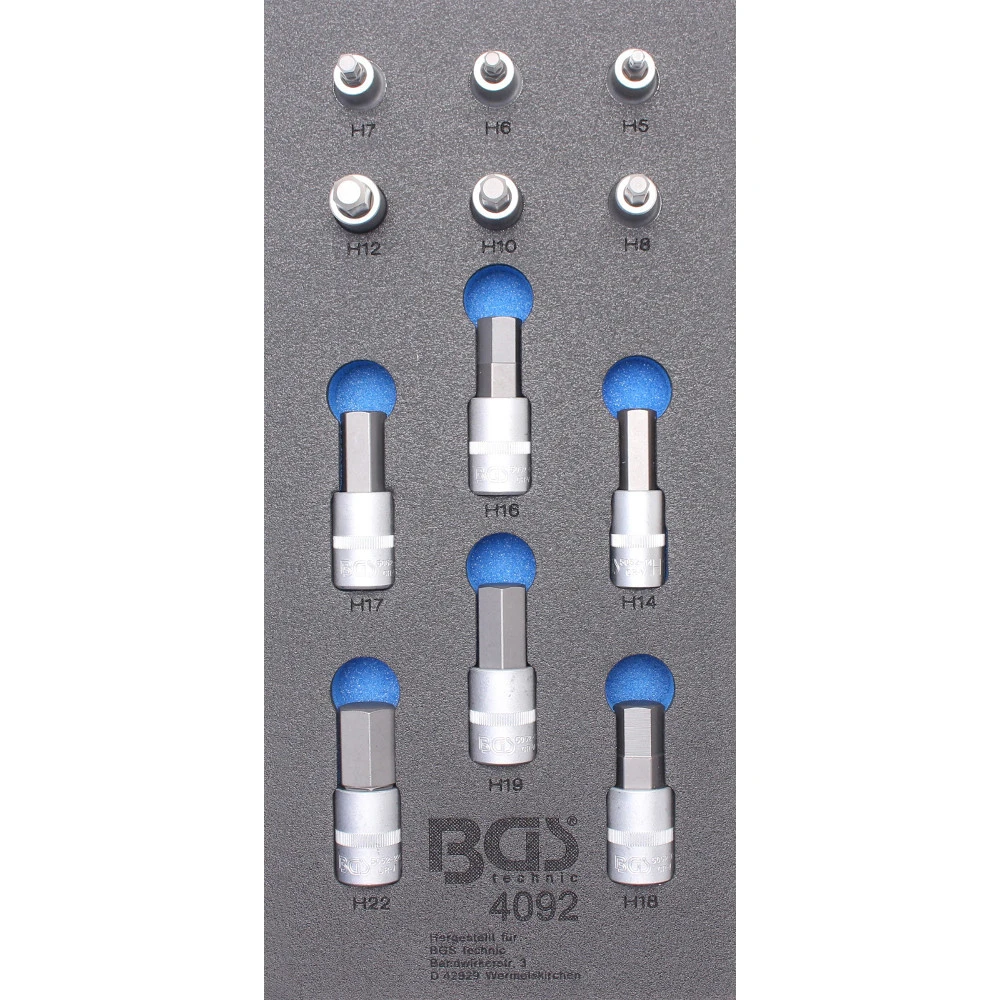 BGS Werkstattwageneinlage 1/3 Mit 12-teiligen Bit Und Bit-Einsätzen Innensechskant 1/2" 3 BGS Werkstattwageneinlage 1/3 Mit 12-teiligen Bit Und Bit-Einsätzen Innensechskant 1/2"