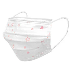Mundschutz Für Kinder , 3 Stück, Mit Pinken Sternen