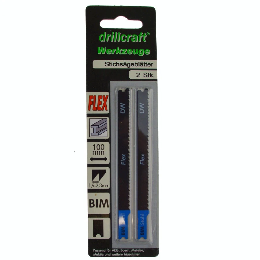 Stichsägeblätter 100 Mm BIM Flexibel U-Schaft 2 Stück 4 Stichsägeblätter 100 Mm BIM Flexibel U-Schaft 2 Stück – Bild 2