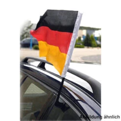Autofahne Deutschland Flagge 45 X 30 Cm Mit Stabilen Stab