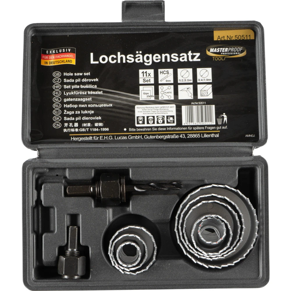 Lochsägensatz 11-teilig 19-64 Mm 3 Lochsägensatz 11-teilig 19-64 Mm