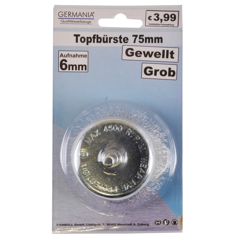 Topfbürste Grob Gewellt Ø75mm Stahldraht 4 Topfbürste Grob Gewellt Ø75mm Stahldraht – Bild 2