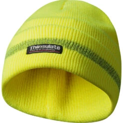 Mütze Mit Reflektionsstreifen In Universalgröße In Gelb