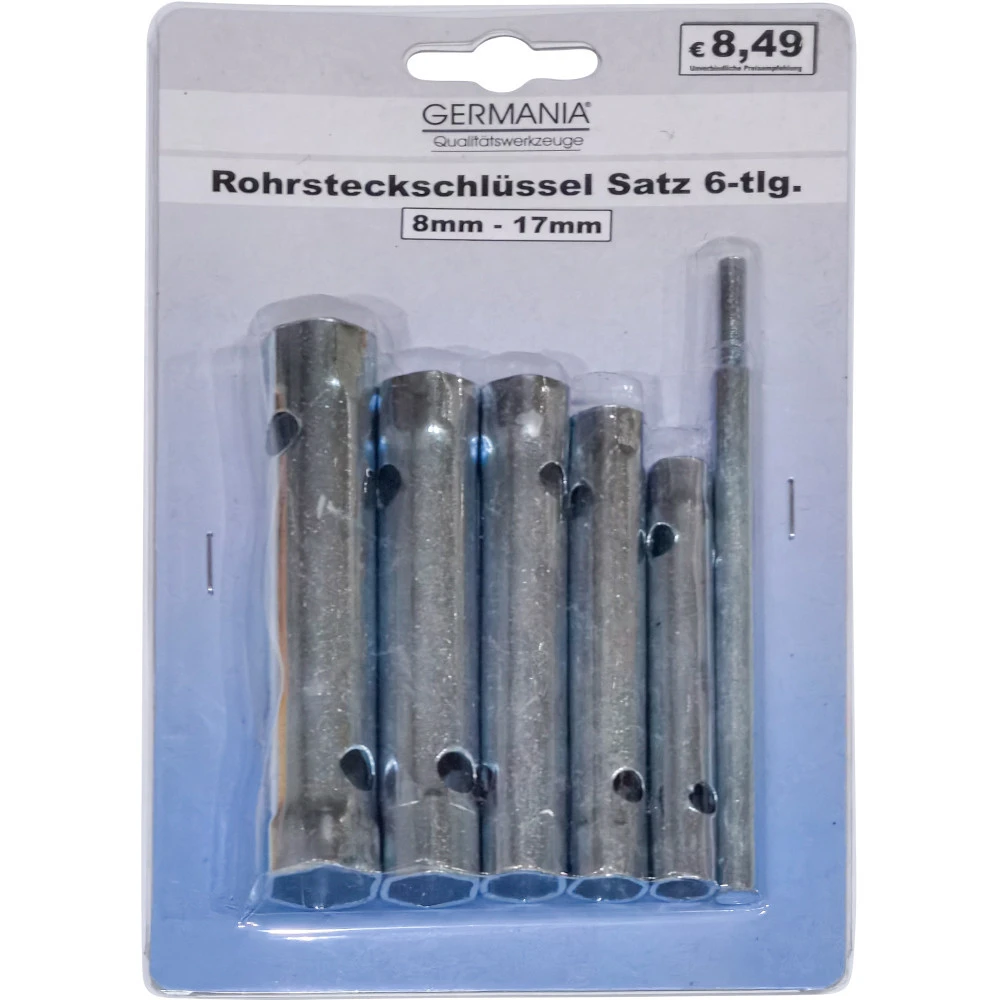 GERMANIA Rohrsteckschlüssel-Satz 6-teilig, 8 - 17 Mm, Stahl Verzinkt 3 GERMANIA Rohrsteckschlüssel-Satz 6-teilig, 8 - 17 Mm, Stahl Verzinkt