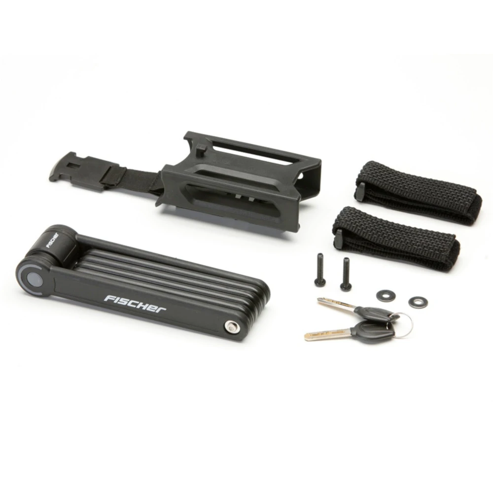 FISCHER Fahrradschloss Faltschloss 85 Cm Mit Halter 3 FISCHER Fahrradschloss Faltschloss 85 Cm Mit Halter