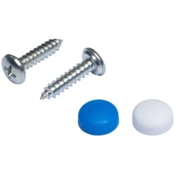 Fishbull Nummernschild Blechschrauben 4,8 X 19 Mm Verzinkt Mit Abdeckkappen