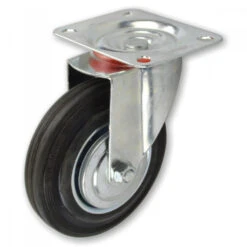 Lenkrolle Ø75mm Tragkraft 40kg Vollgummi Transportrolle Laufrolle