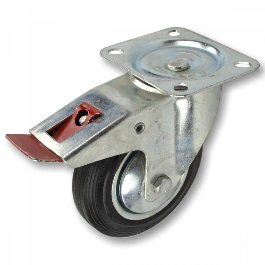 Lenkrolle Bremse Feststeller Ø75mm Tragkraft 40kg Vollgummi Transportrolle 3 Lenkrolle Bremse Feststeller Ø75mm Tragkraft 40kg Vollgummi Transportrolle