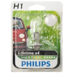 Philips Scheinwerferlampe LongLife Ecovision H1, 12V, 55W