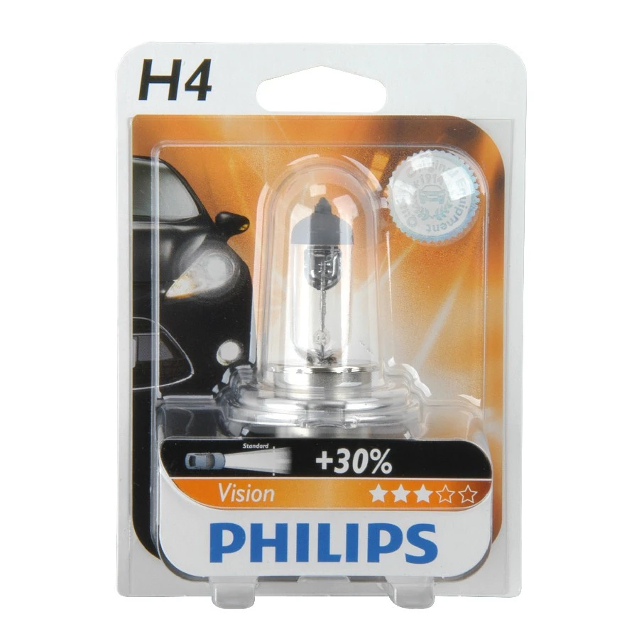 Scheinwerferlampe Philips Vision H4 12 V, 60/55 W 3 Scheinwerferlampe Philips Vision H4 12 V, 60/55 W