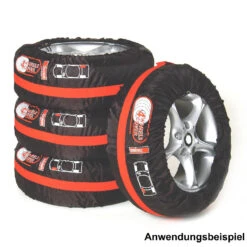 Reifentaschen 4Stück Schwarz 13'' Bis 18'' Autoreifentaschen Aufbewahrung Schutz