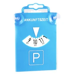 Parkscheibe Mit Saugnapf, Blau, Kunststoff