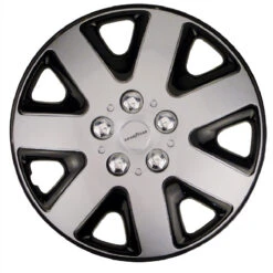 Goodyear Radkappen 14 Zoll, 4 Stück, Silber/schwarz, Flexo
