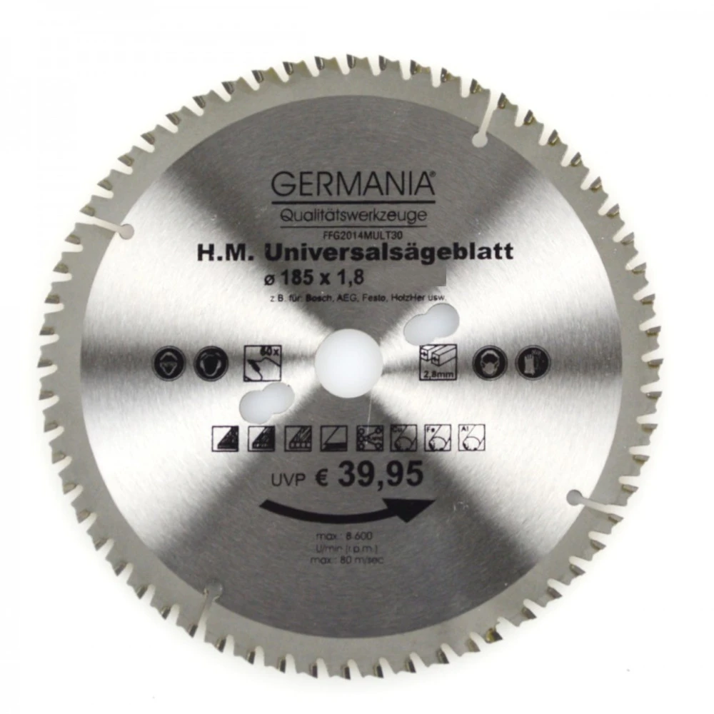 HM Multi Sägeblatt 185x2,8 Mm 60 Zähne Universal 3 HM Multi Sägeblatt 185x2,8 Mm 60 Zähne Universal