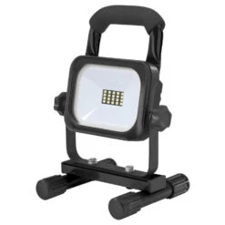 Akku-LED-Strahler 10 W, 800 Lm, Schwarz