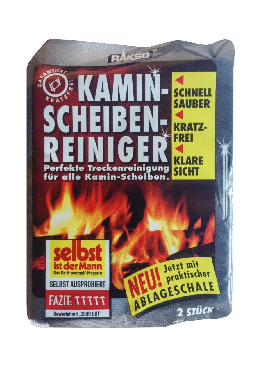 Scheibenreiniger-Schwamm-Set 2 Stück Für Kaminscheiben 4 Scheibenreiniger-Schwamm-Set 2 Stück Für Kaminscheiben – Bild 2
