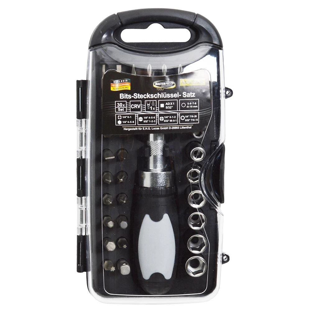 Steckschlüsselsatz 30-teilig Aus CV-Stahl 3 Steckschlüsselsatz 30-teilig Aus CV-Stahl