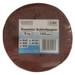 GERMANIA Schleifpapier-Set 9-teilig 125 Mm Von K40-180