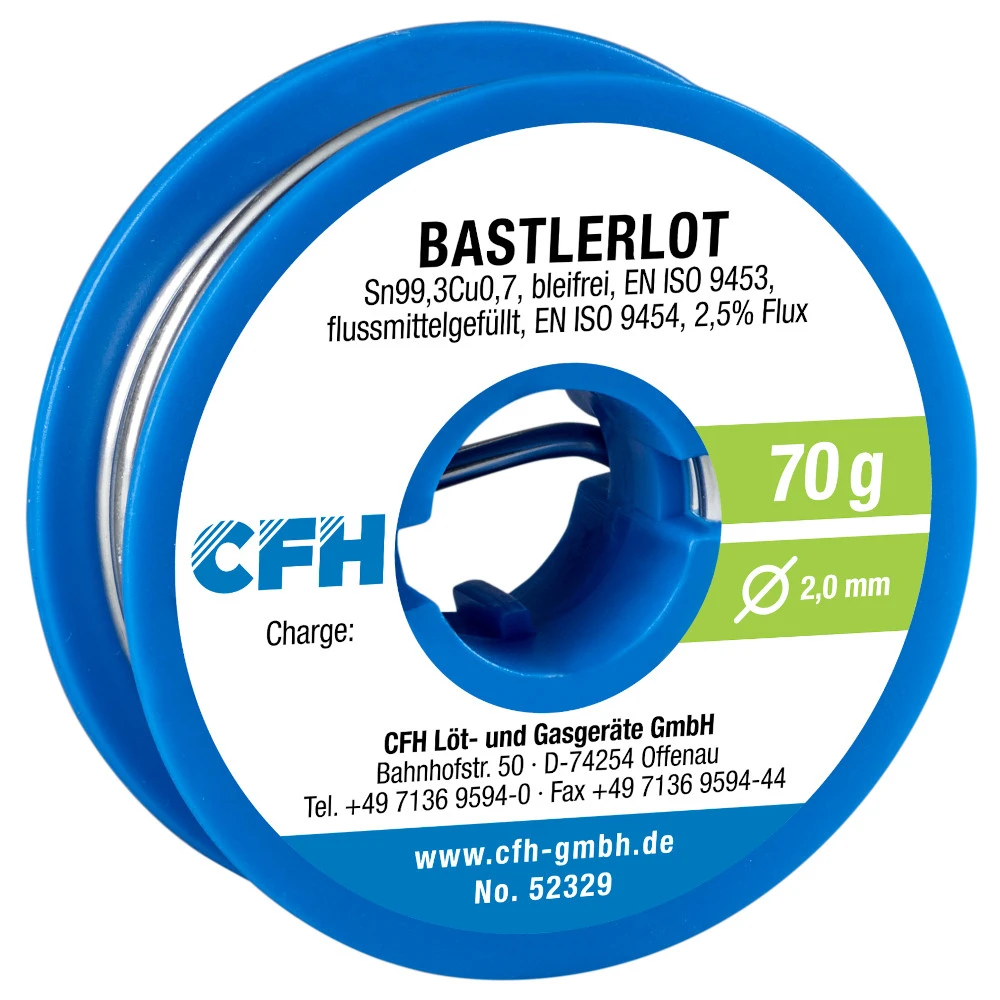 CFH Bastlerlot BL 329 70 G, Flussmittelgefüllt Für Allgemeine Lötarbeiten 3 CFH Bastlerlot BL 329 70 G, Flussmittelgefüllt Für Allgemeine Lötarbeiten