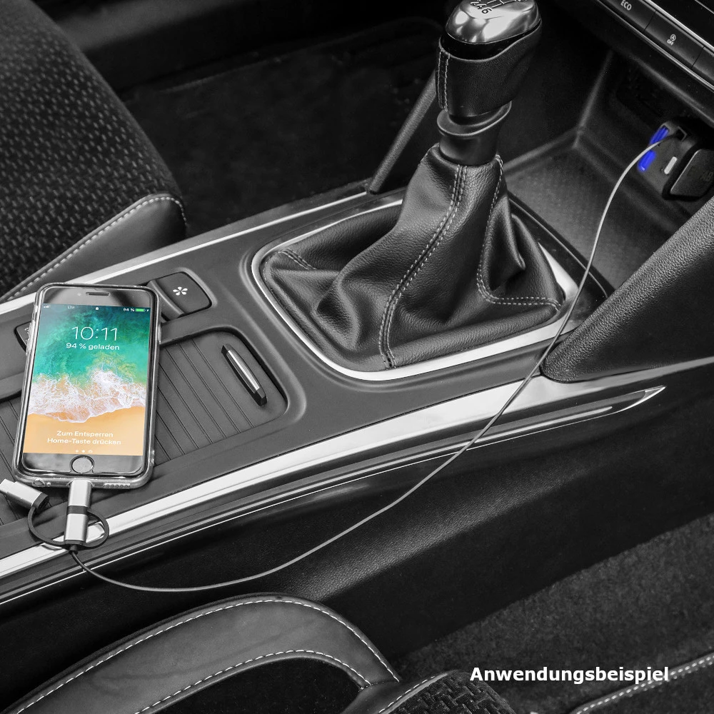 KFZ-Ladekabel Mit Verschiedenen Adaptern Und Automatischem Einzug 8 KFZ-Ladekabel Mit Verschiedenen Adaptern Und Automatischem Einzug – Bild 6