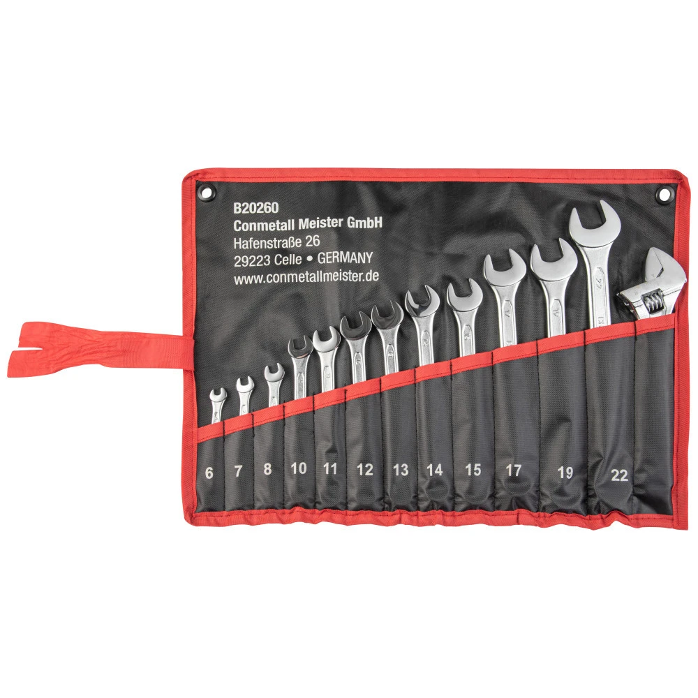 Ringmaulschlüssel-Set 13-teilig Mit Rolltasche 3 Ringmaulschlüssel-Set 13-teilig Mit Rolltasche