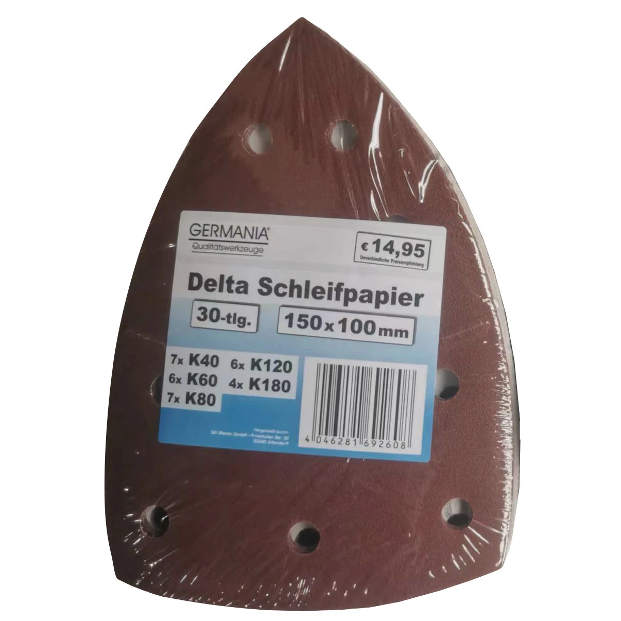 Schleifpapier-Set Delta 30-teilig 100 Mm Von K40-180 Für Deltaschleifer 3 Schleifpapier-Set Delta 30-teilig 100 Mm Von K40-180 Für Deltaschleifer