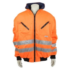 Asatex Warnschutz Pilotenjacke 2in1 Orange EN471 Weste Und Arbeitsjacke Größe XXL