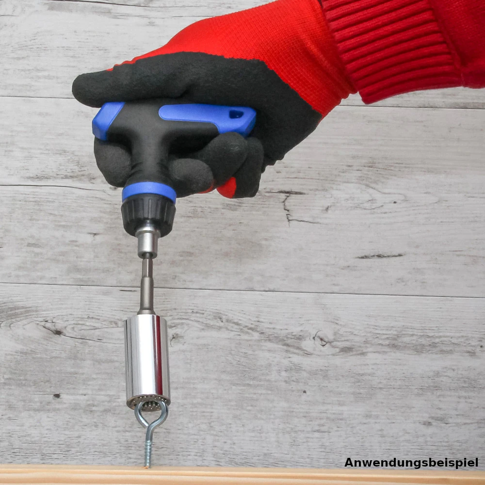 Multi-Einsatz Set 3-teilig Mit Adapter Und Umschaltbarem Ratschen-T-Griff 5 Multi-Einsatz Set 3-teilig Mit Adapter Und Umschaltbarem Ratschen-T-Griff – Bild 3