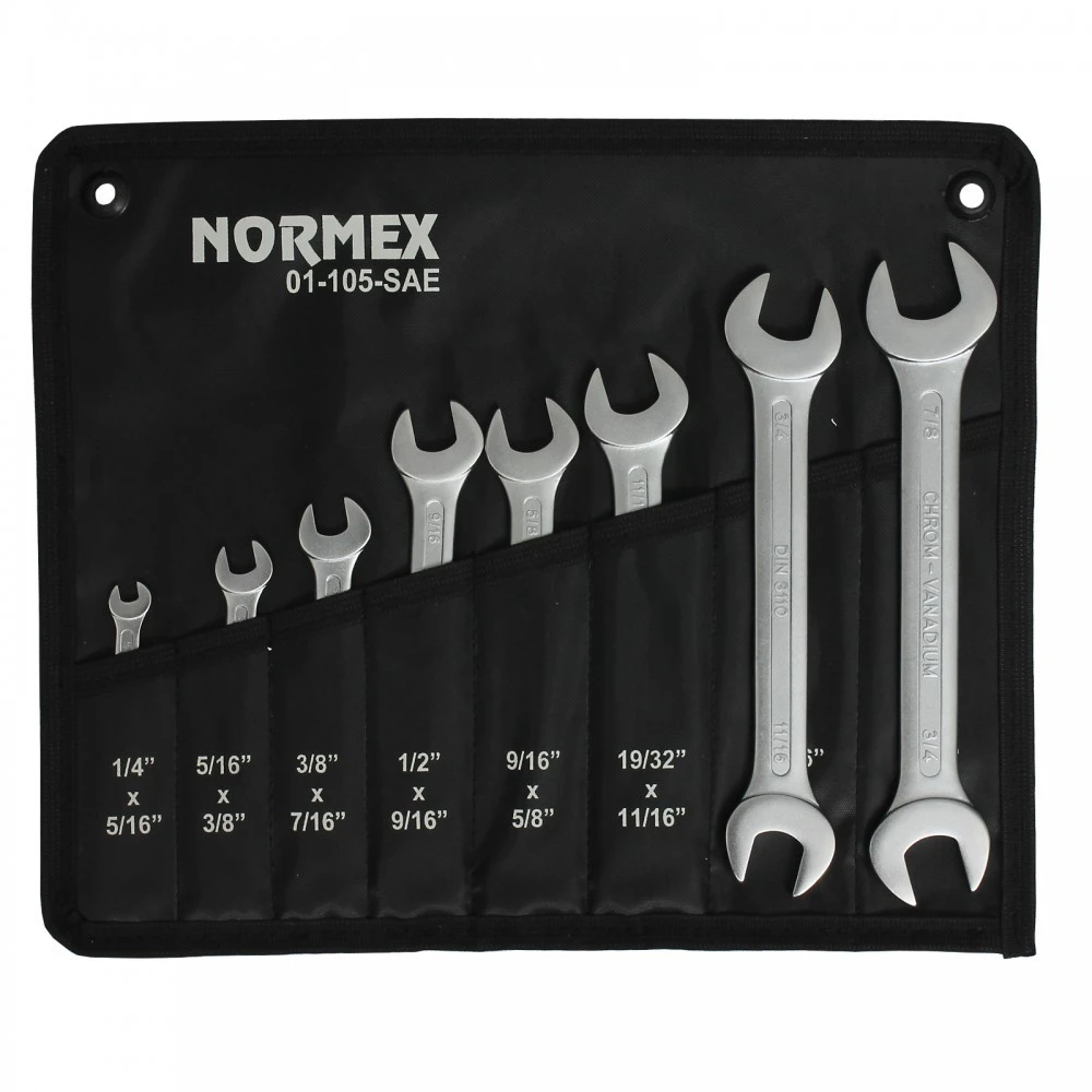 Normex Doppel Gabelschlüssel Set Zoll 8tlg. Maulschlüssel Doppelmaulschlüssel 3 Normex Doppel Gabelschlüssel Set Zoll 8tlg. Maulschlüssel Doppelmaulschlüssel